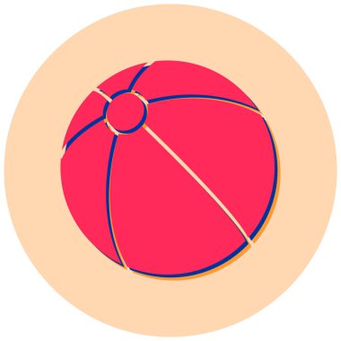 Basketbol topu ikonu vektör illüstrasyonu