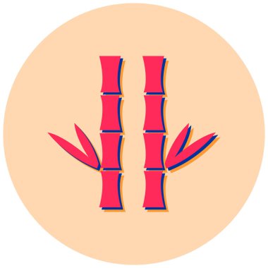 Bambu simgesi vektör illüstrasyonu