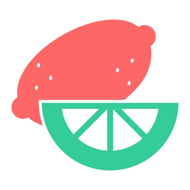 lemon. Web simgesi basit illüstrasyon