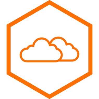 Bulut. Web simgesi basit illüstrasyon