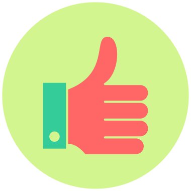 Başparmak yukarı. Web simgesi basit illüstrasyon