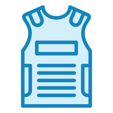 Kurşun geçirmez yelek modern ikon vektör çizimi 