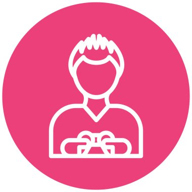 Erkek ve kadın ikonunun vektör illüstrasyonu