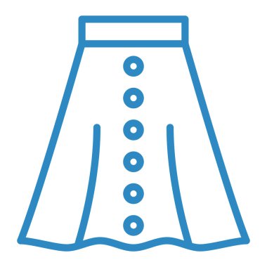 Modern etek simgesinin vektör illüstrasyonu