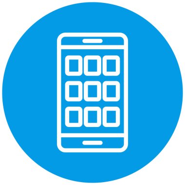 Cep telefonu. Web simgesi basit illüstrasyon