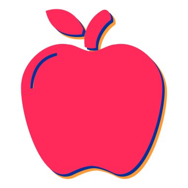 elma meyve ikonu vektör illüstrasyon tasarımı