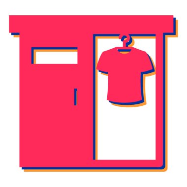 Modern çamaşır ikonunun vektör illüstrasyonu