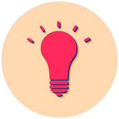 Ampul. Web simgesi basit illüstrasyon