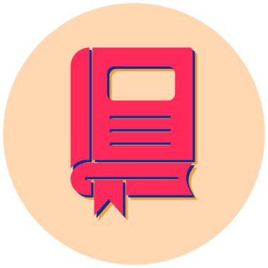 Kitap. Web simgesi basit illüstrasyon