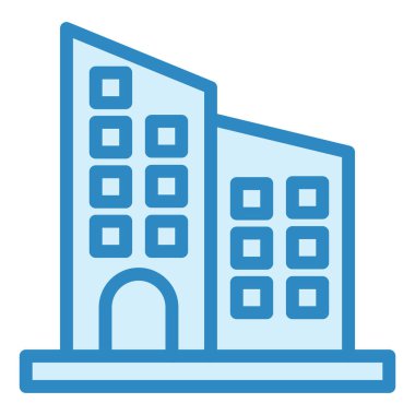 Bina. Web simgesi basit illüstrasyon