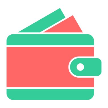 cüzdan ikonu vektör illüstrasyonu