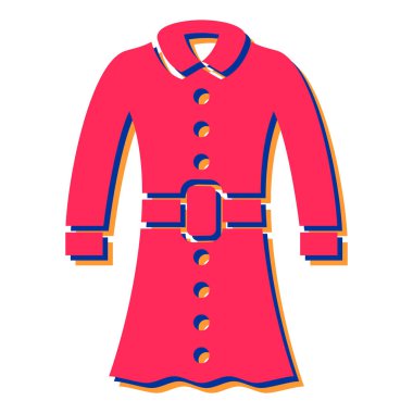 Palto ikonu. vektör illüstrasyonu