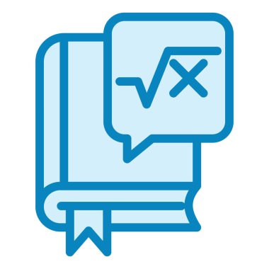 Matematik kitabı ikon vektör illüstrasyonu