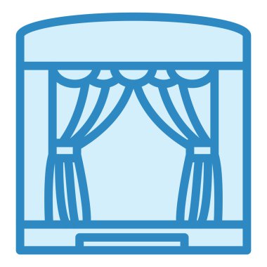 Tiyatro ikonu vektör illüstrasyonu