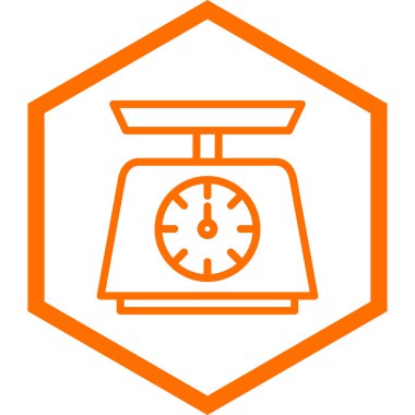 Ölçek simgesinin vektör illüstrasyonu