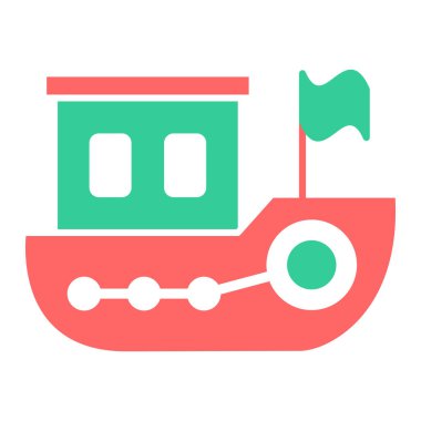 tekne simgesi, vektör illüstrasyonu basit tasarım 