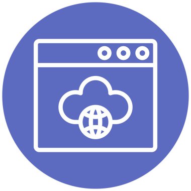 Bulut. Web simgesi basit illüstrasyon