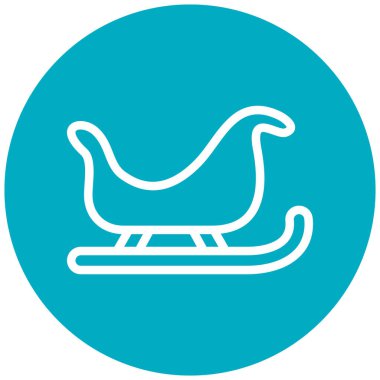 Kızak. Web simgesi basit illüstrasyon