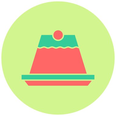 Puding. Web simgesi basit illüstrasyon