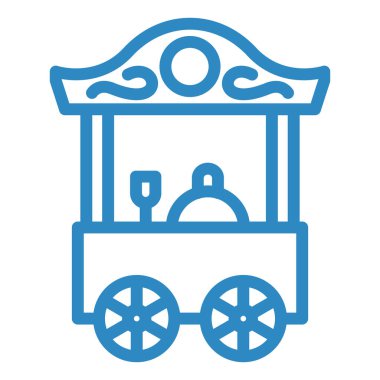 El arabası. Web simgesi basit illüstrasyon