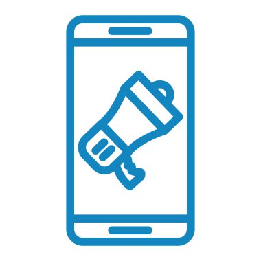 Cep telefonu simgesi, vektör illüstrasyonu