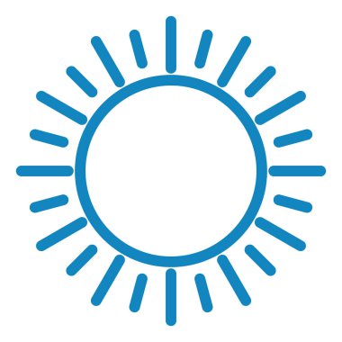 Güneş ikonu. Web için güneş paneli vektör simgelerinin basit çizimi