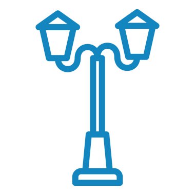 Sokak lambası simgesi, vektör illüstrasyonu