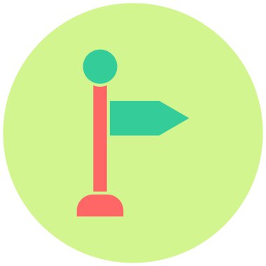 Yön İşareti. Web simgesi basit illüstrasyon