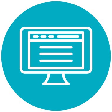 vektör lcd simgesi illüstrasyonu