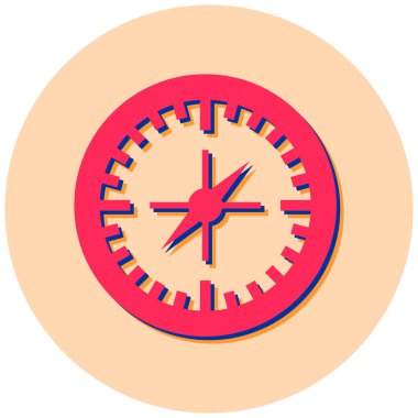 Bir saat simgesinin vektör illüstrasyonu