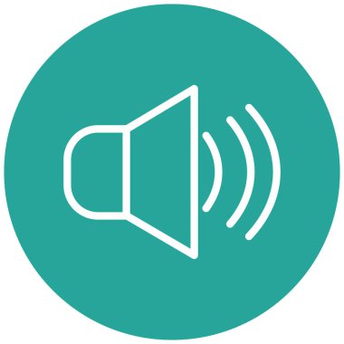 Ses. Web simgesi basit illüstrasyon