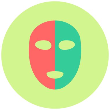Yüz maskesi. Web simgesi basit illüstrasyon