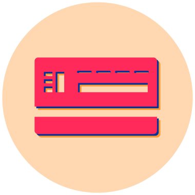 Kredi kartı düz vektör simgesi