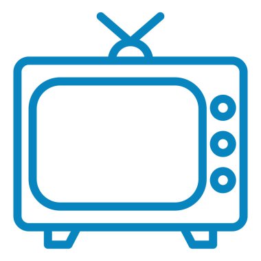 Televizyon. Web simgesi basit illüstrasyon