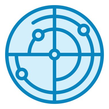 Radar simgesi, vektör illüstrasyonu basit tasarım 