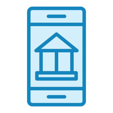 mobil bankacılık simgesi vektör illüstrasyonu