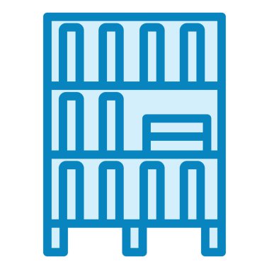 Kitap Rafları simgesinin vektör illüstrasyonu