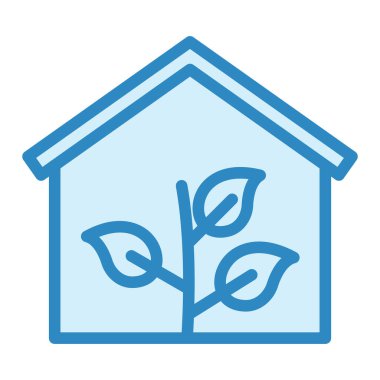 eco evi vektör ince çizgi simgesi