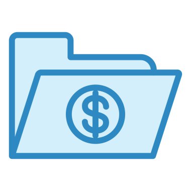 Para klasörü. Basit illüstrasyon