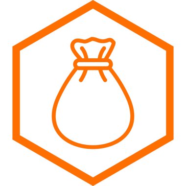 çanta simgesi, vektör çizim. Düz tasarım stili