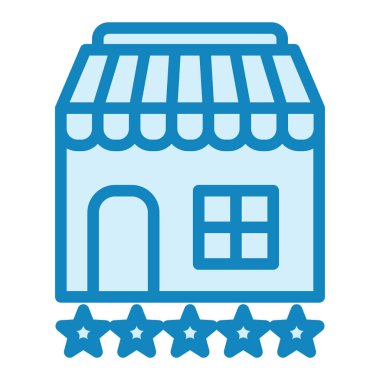 Shop Review simge vektör illüstrasyonuName
