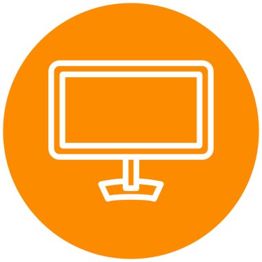 Bilgisayar. Web simgesi basit illüstrasyon