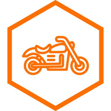 motorcycle icon in trendy style isolated background