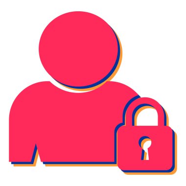 güvenlik simgesi vektör illüstrasyonu