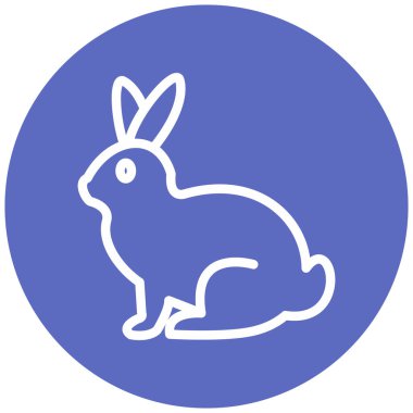 Tavşan modern ikon vektör illüstrasyonu