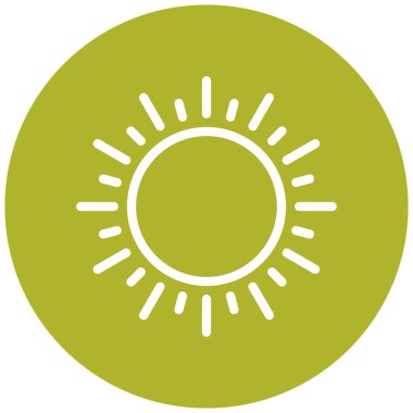 Güneş. Web simgesi basit illüstrasyon