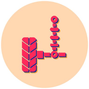 Araba tamir ikonu. Web için otomatik vektör simgelerinin düz çizimi