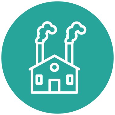 Fabrika simgesinin vektör illüstrasyonu