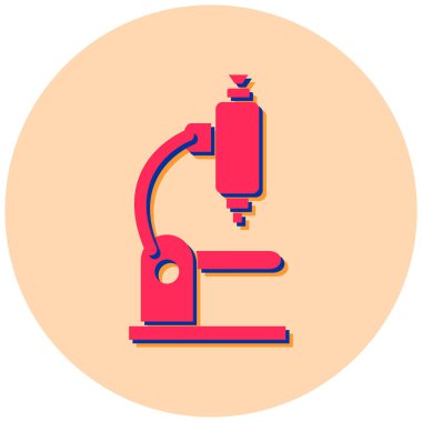 Mikroskop. Web simgesi basit illüstrasyon