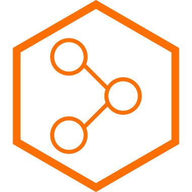 Molekül. Web simgesi basit illüstrasyon